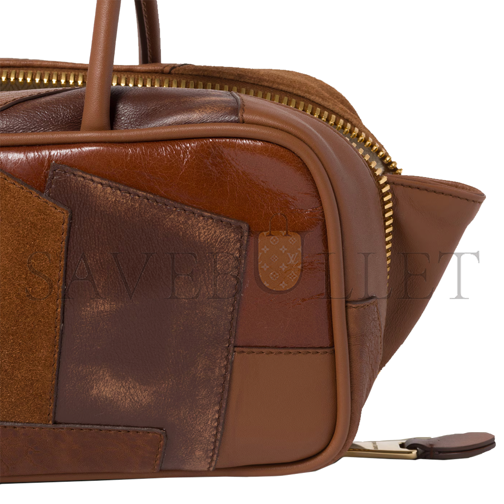 M1v M1v beau leather patchwork bag 5bb173 (28*15*9cm)